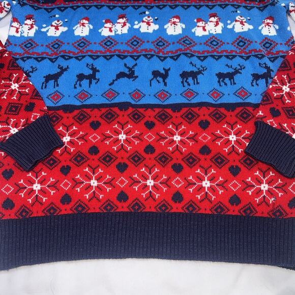 You Look Ugly Today Christmas Sweater Adult Size S Red Blue Fair Isle Holiday - Picture 3 of 11